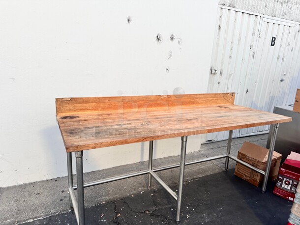 Commercial Bakery Wooden Table 
84"x30"x42" - Image 7 of 8