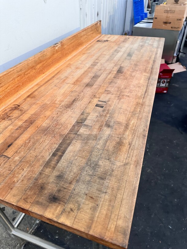 Commercial Bakery Wooden Table 
84"x30"x42" - Image 8 of 8