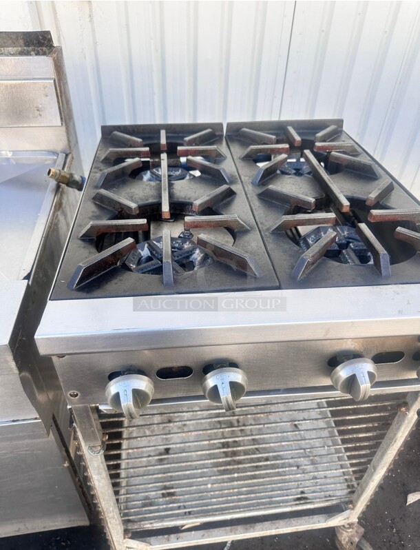 Excellent Condition! Jade Commercial Counter Top Gas 4 Burner Working - Image 2 of 7
