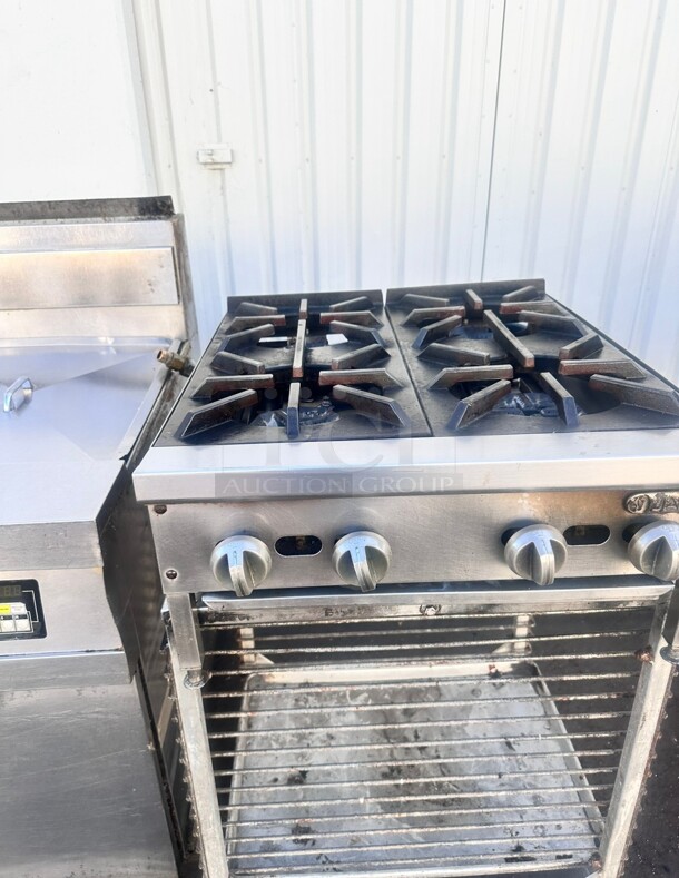 Excellent Condition! Jade Commercial Counter Top Gas 4 Burner Working - Image 4 of 7