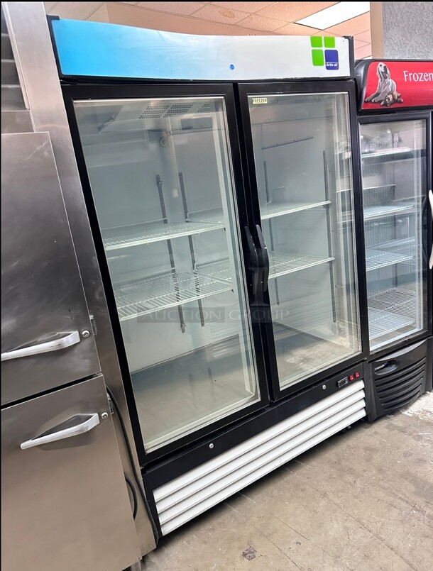 New! Polarman HGD-48F 54″ Double Glass Door Commercial Freezer 115 Volt Tested and Working! - Image 2 of 9