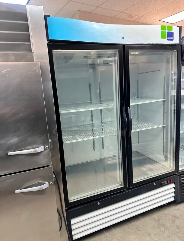 New! Polarman HGD-48F 54″ Double Glass Door Commercial Freezer 115 Volt Tested and Working! - Image 6 of 9
