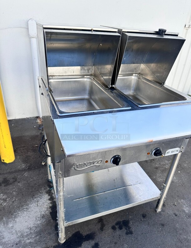 2022 Avantco STE-2S Two Pan Open Well Electric Steam Table with Undershelf - 120V, 1000W Tested and Working - Image 7 of 9