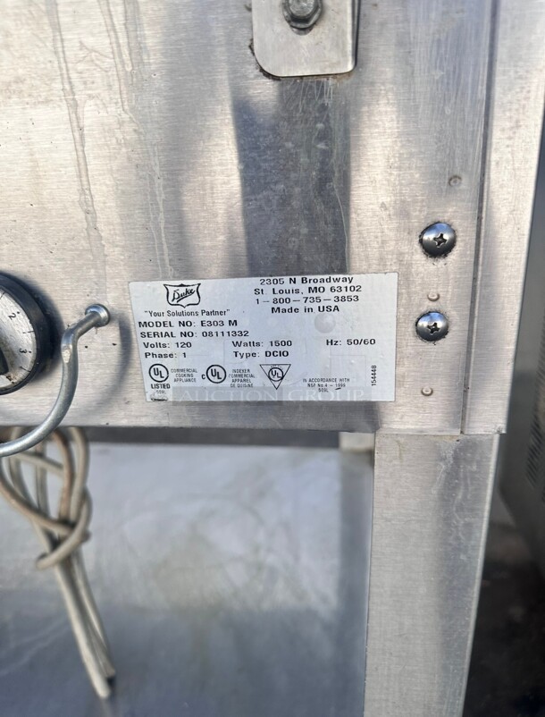 Duke E303 Aerohot Electric 3-Well Steamtable Hot Food Unit, 120 Volt Tested and Working - Image 7 of 7