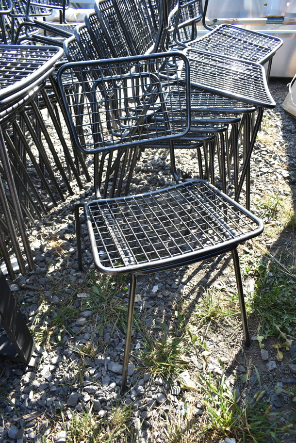 36 Black Metal Dining Height Patio Tables. 36 Times Your Bid! - Image 2 of 11