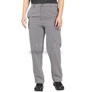 4 BRAND NEW SCRATCH AND DENT! 4013-4034 Uncommon Chef 4013 Unisex Houndstooth Customizable Straight Leg Chef Pants - 34". 4 Times Your Bid! 