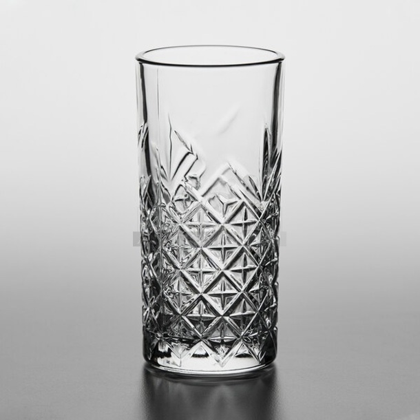 BRAND NEW SCRATCH AND DENT! Box of 12 Pasabache 52820 Timeless Vintage 10.5 oz. Long Drink Glass.  - Image 1 of 5