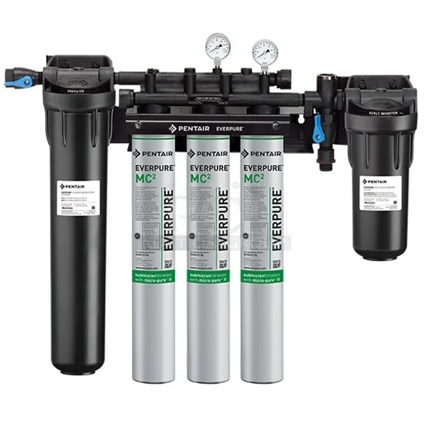 BRAND NEW SCRATCH AND DENT! Everpure EV9328-06 High Flow CSR Triple-MC2 Water Filtration System with Pre-Filter - .5 Micron and 5 GPM - Image 1 of 12