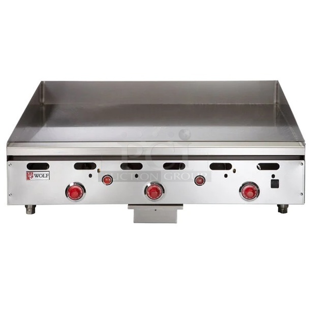LIKE NEW! 2022 Wolf by Vulcan ASA36-24 -NAT Natural Gas 36" Countertop Griddle with Snap-Action Thermostatic Controls - 81,000 BTU - Image 1 of 5