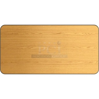 BRAND NEW SCRATCH AND DENT!  Lancaster Table & Seating 3493060T 30" x 60" Laminated Rectangular Table Top - Reversible Walnut / Oak