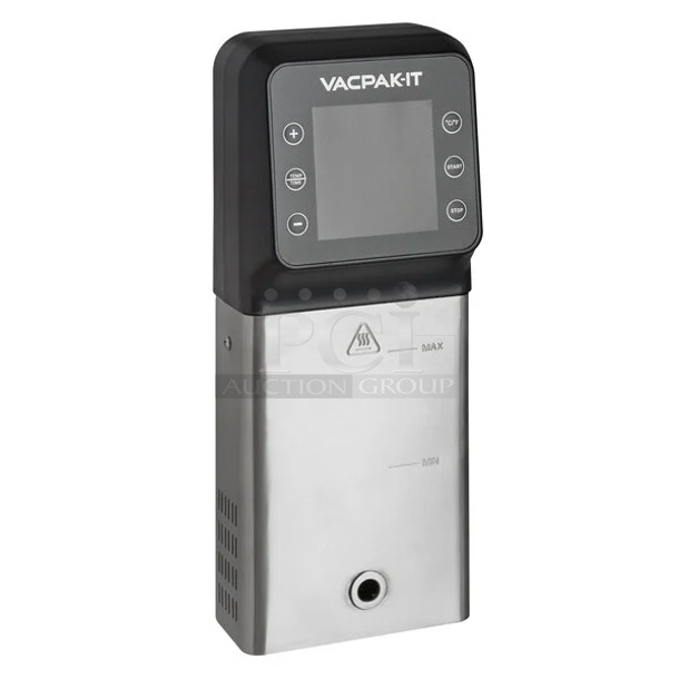 BRAND NEW SCRATCH AND DENT! Vacpak-it 186SV08 Stainless Steel Commercial 10.5 Gallon Sous Vide Immersion Circulator Head. 120 Volts, 1 Phase.  - Image 1 of 3