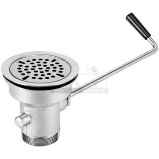 BRAND NEW SCRATCH AND DENT! Regency 600DT1 Twist Handle Waste Valve - 3 1/2" Sink Opening