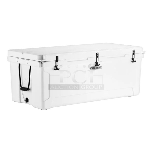 BRAND NEW SCRATCH AND DENT! CaterGator CG200WH White 210 Qt. Rotomolded Extreme Outdoor Cooler / Ice Chest - Image 1 of 5