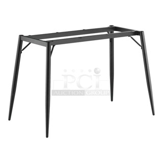 BRAND NEW SCRATCH AND DENT! 349MCM3048S Lancaster Table & Seating Mid-Century 30" x 48" Black Standard Height Table Base. May Be Missing Pieces. 