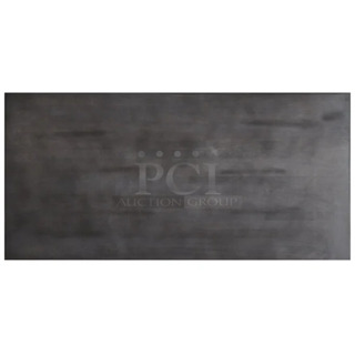 BRAND NEW SCRATCH AND DENT! Lancaster Table & Seating 3493060ANTGY Industrial 30" x 60" Solid Wood Live Edge Table Top with Slate Gray Finish. May Be Missing Pieces. 