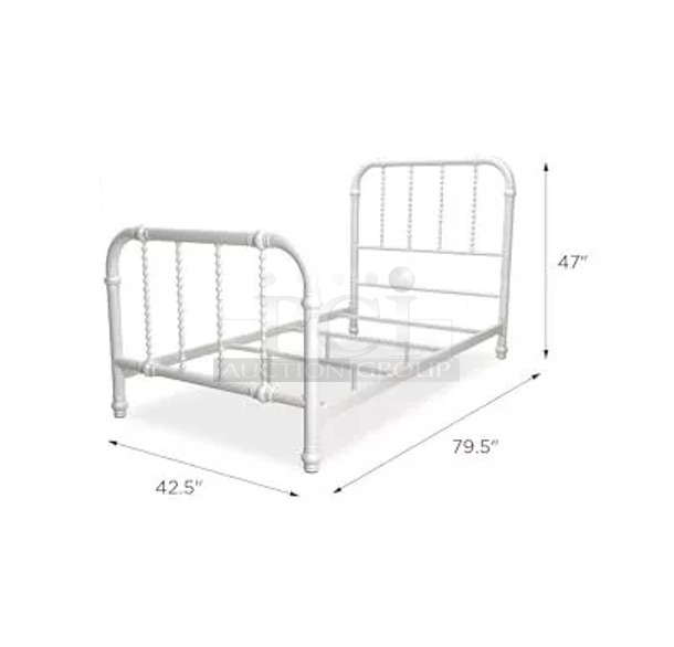 BRAND NEW SCRATCH AND DENT! DHP 4097119 Jenny Lind Metal Bed Twin White. May Be Missing Pieces. - Image 1 of 2