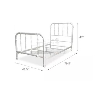 BRAND NEW SCRATCH AND DENT! DHP 4097119 Jenny Lind Metal Bed Twin White. May Be Missing Pieces.