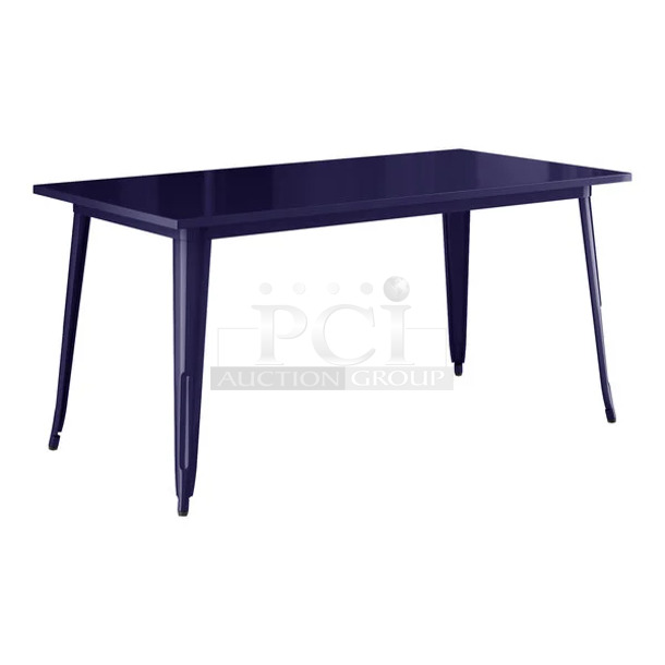 BRAND NEW SCRATCH AND DENT! Lancaster Table & Seating 164DA3263NVY Alloy Series 63" x 32" Sapphire Standard Height Outdoor Table. May Be Missing Pieces.  - Image 1 of 2