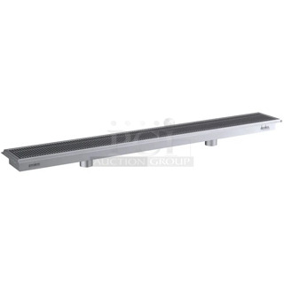 BRAND NEW SCRATCH AND DENT! Regency 600FT1296SS 12" x 96" 14-Gauge Stainless Steel Floor Trough with Grate