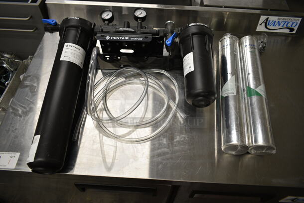 BRAND NEW SCRATCH AND DENT! Pentair Everpure High Flow CSR TWIN Water Filtration System w/ 2 Cartridges - Image 1 of 12