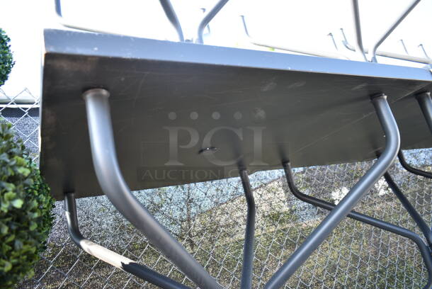12 Emu Black Metal Dining Height Patio Tables. 12 Times Your Bid! - Image 3 of 5