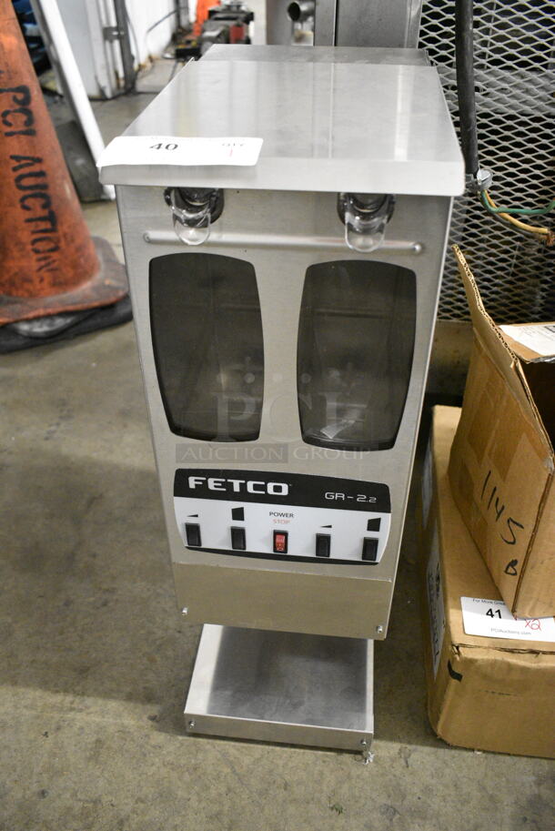 Fetco GR-2 Stainless Steel Commercial Countertop Coffee Bean Grinder. 120 Volts, 1 Phase. Tested and Working! - Image 1 of 8