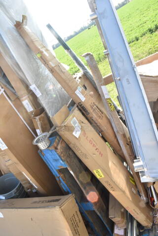 9 BRAND NEW SCRATCH AND DENT! Items Including Camshelving, Stationary Post Kit. 9 Times Your Bid! May Be Missing Pieces. 
