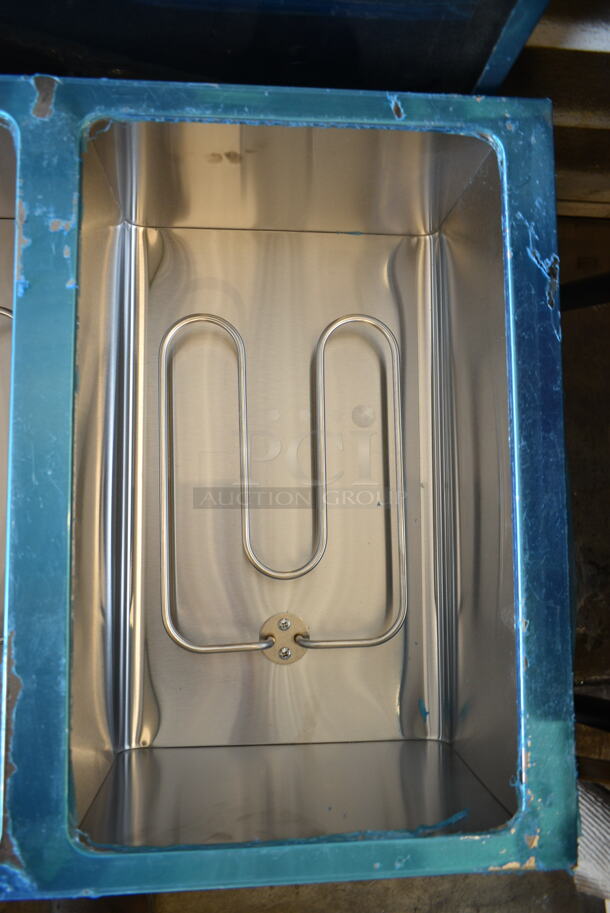 BRAND NEW SCRATCH AND DENT! 2023 Avantco 177STE3S Stainless Steel Three Pan Open Well Electric Steam Table with Undershelf. 120 Volts, 1 Phase.  - Image 9 of 12