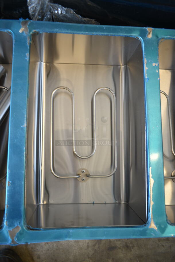 BRAND NEW SCRATCH AND DENT! 2023 Avantco 177STE3S Stainless Steel Three Pan Open Well Electric Steam Table with Undershelf. 120 Volts, 1 Phase.  - Image 10 of 12