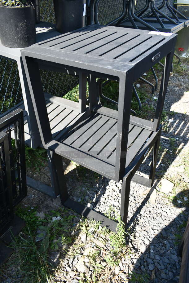 4 Outdoor Living Black Patio End Tables. 4 Times Your Bid! - Image 2 of 4