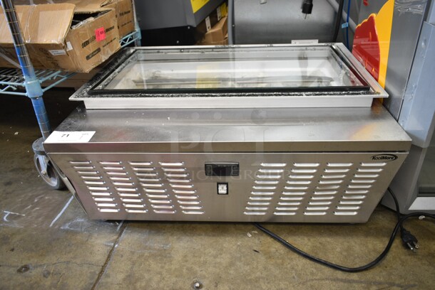 KoolMore KM-CGD-8HP Stainless Steel Commercial Countertop Ice Cream Freezer. See Pictures for Broken Glass. 115 Volts, 1 Phase. Tested and Working! - Image 2 of 9