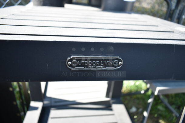4 Outdoor Living Black Patio End Tables. 4 Times Your Bid! - Image 4 of 4