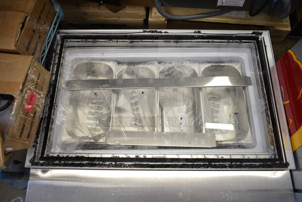 KoolMore KM-CGD-8HP Stainless Steel Commercial Countertop Ice Cream Freezer. See Pictures for Broken Glass. 115 Volts, 1 Phase. Tested and Working! - Image 5 of 9