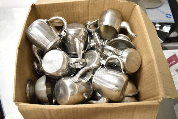 ALL ONE MONEY! Lot of Approximately 7 Metal Mini Pitchers and 33 Metal Footed Mini Bowls - Image 1 of 9