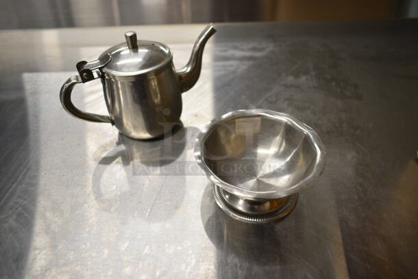 ALL ONE MONEY! Lot of Approximately 7 Metal Mini Pitchers and 33 Metal Footed Mini Bowls - Image 2 of 9