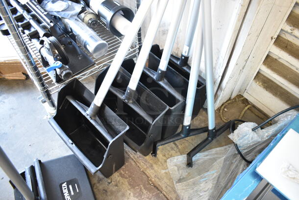 5 BRAND NEW SCRATCH AND DENT! Spartan 361410EC 12" Black Upright Dustpan with 30" Aluminum Handle. 5 Times Your Bid!  - Image 5 of 7