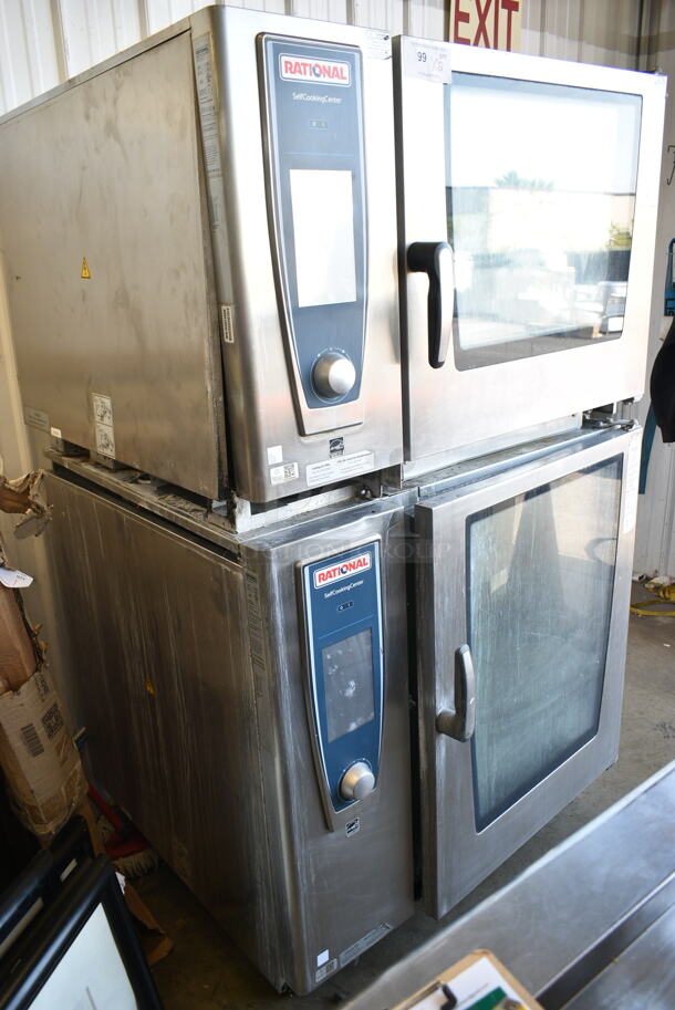 2 2018/2019 Rational Stainless Steel Commercial Combitherm Self Cooking Center Convection Ovens on Commercial Casters. Top Model: SCC WE 62. Bottom Model: SCC WE 102. 480 Volts, 3 Phase. 2 Times Your Bid! - Image 9 of 11