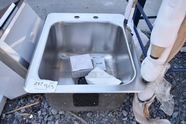 BRAND NEW SCRATCH AND DENT! Stainless Steel Single Bay Drop In Sink.  - Image 1 of 7