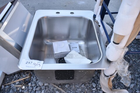 BRAND NEW SCRATCH AND DENT! Stainless Steel Single Bay Drop In Sink. 