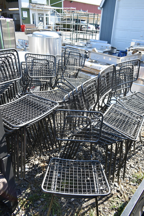 36 Black Metal Dining Height Patio Tables. 36 Times Your Bid! - Image 3 of 11
