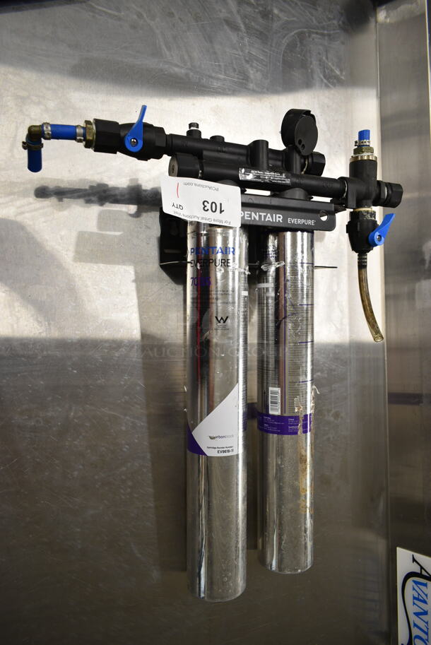 BRAND NEW SCRATCH AND DENT! Pentair Everpure QC7I Twin / Insurice Twin Water Filtration System w/ 2 Cartridges.  - Image 1 of 11