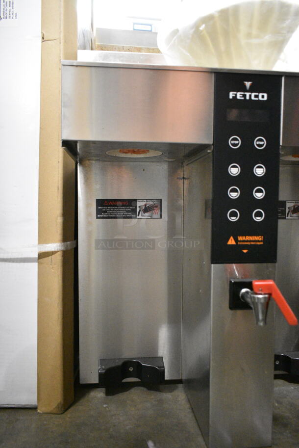 Fetco CBS-1232 Stainless Steel Commercial Countertop Coffee Machine w/ Hot Water Dispenser. 208-240 Volts, 1 Phase.  - Image 3 of 6