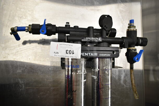 BRAND NEW SCRATCH AND DENT! Pentair Everpure QC7I Twin / Insurice Twin Water Filtration System w/ 2 Cartridges.  - Image 3 of 11