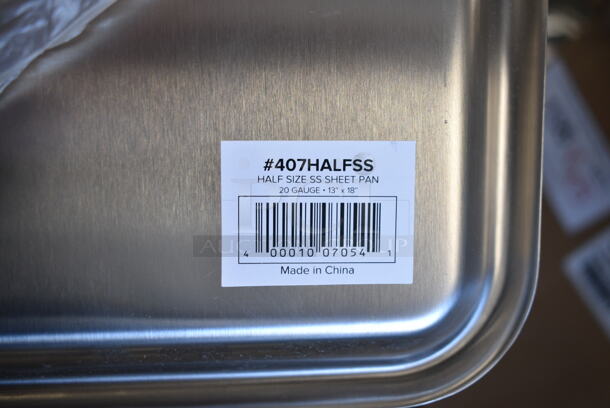 6 BRAND NEW SCRATCH AND DENT! Items Including 407BUNEGHTBK Baker's Lane Eighth Size 19 Gauge Non-Stick 6 1/2" x 9 1/2" Black Wire in Rim Aluminum Bun / Sheet Pan / Tray, 407HALFSS Baker's Lane Half Size NSF 20 Gauge 13" x 18" Open Bead Rim Stainless Steel Bun Pan / Sheet Pan, Black Basket. 6 Times Your Bid!  - Image 8 of 8