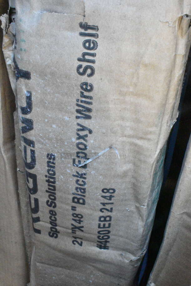 2 BRAND NEW SCRATCH AND DENT! Items Including Regency 460EB2148 21" x 48" NSF Black Epoxy Wire Shelf and Steelton 465C1872KE5 18" x 72" NSF Chrome 5-Shelf Kit with 72" Posts. 2 Times Your Bid! May Be Missing Pieces. - Image 2 of 3