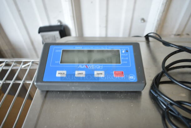 BRAND NEW SCRATCH AND DENT! AvaWeigh 334PZ10 10 lb. Pizza / Portion Scale with Wireless Digital Display and 334PZFPED Foot Pedal - Image 4 of 7