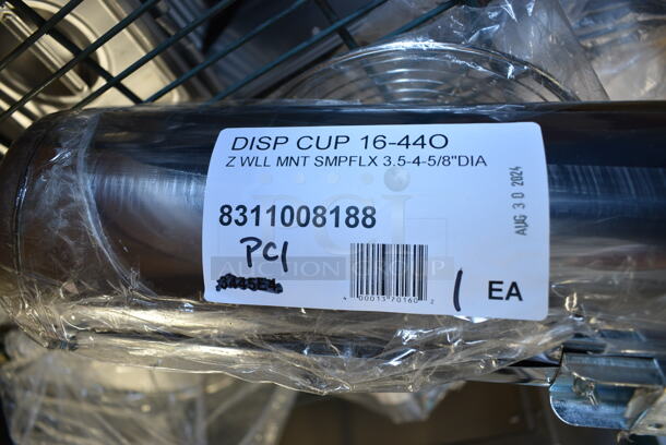 5 BRAND NEW SCRATCH AND DENT! Items Including Dinex DXSWC807 8 oz. Clear Tulip Bowl - 48/Case, 8311008188 Modular 1008188 Simpli-Flex Deluxe SF1005 Pull-Type Stainless Steel Wall Mount 16 - 44 oz. Cup Dispenser, 1308 Spiral Skimmer, Gobel 845170  6 5/8" x 4 11/16" Stainless Steel Oval Pastry Cutter. 5 Times Your Bid!  - Image 3 of 6