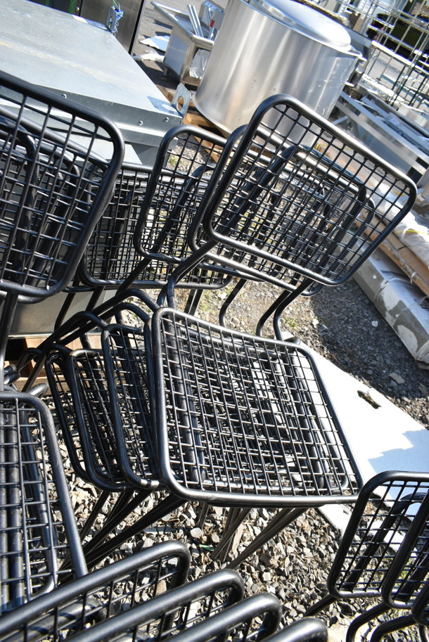 36 Black Metal Dining Height Patio Tables. 36 Times Your Bid! - Image 9 of 11