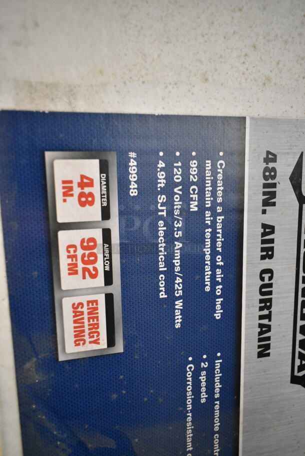 BRAND NEW IN BOX! Strongway 49948 48" Air Curtain. 120 Volts, 1 Phase.  - Image 4 of 4