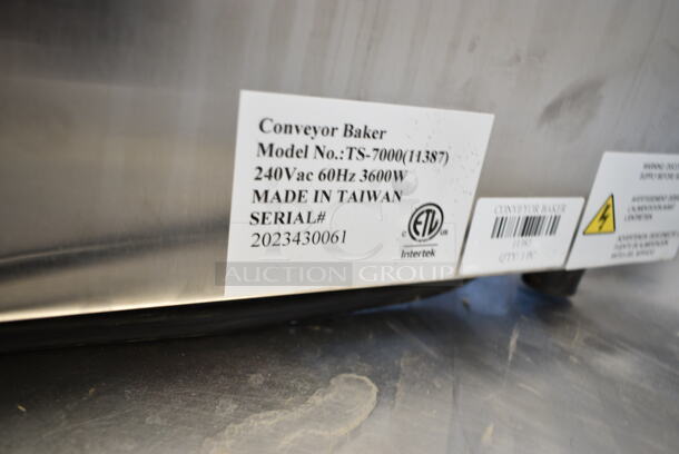 BRAND NEW SCRATCH AND DENT! 2023 Omcan TS-7000 Stainless Steel Commercial Countertop Conveyor Oven. 240 Volts. - Image 8 of 8